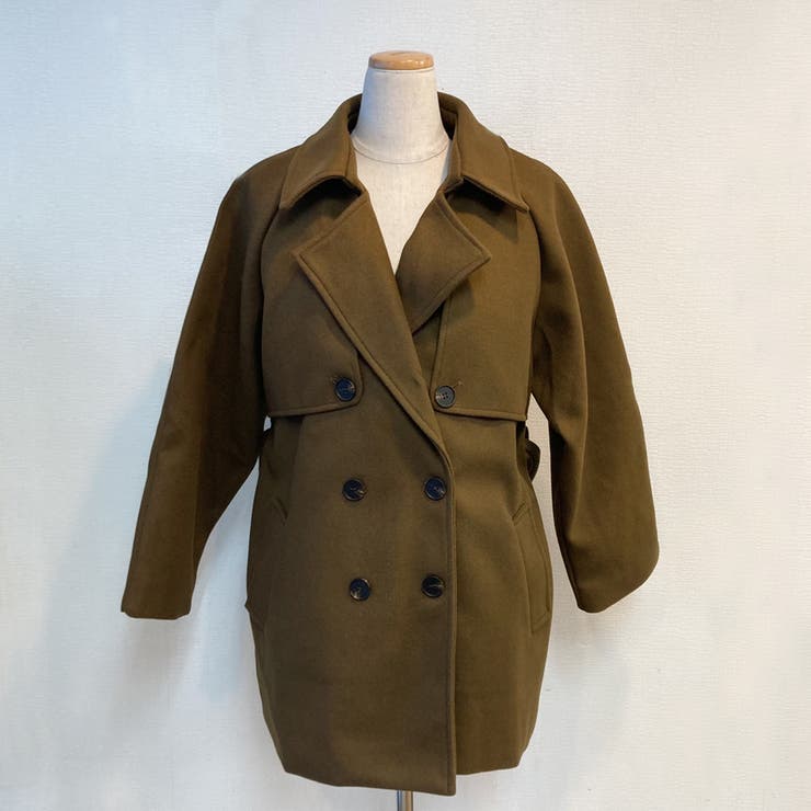 フェイクウールショート丈トレンチコート | privatebeach | 詳細画像9 