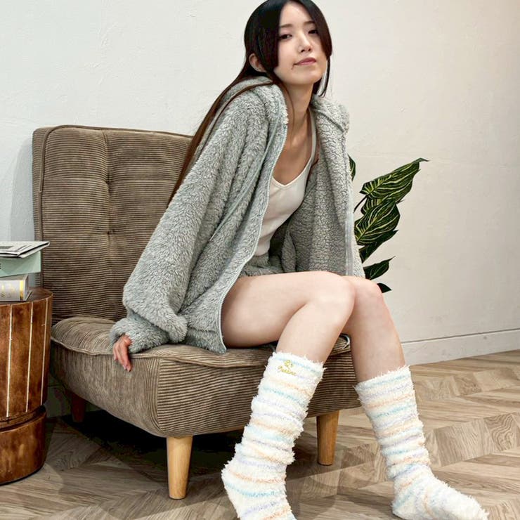 2点セットルームウェア BIGシルエットボアパーカー＆ショートパンツ | privatebeach | 詳細画像10 