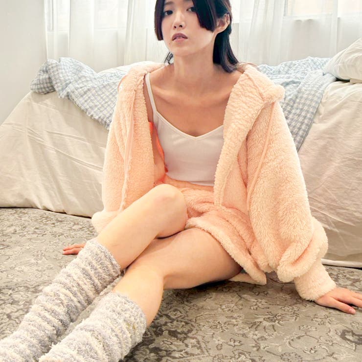 2点セットルームウェア BIGシルエットボアパーカー＆ショートパンツ | privatebeach | 詳細画像23 