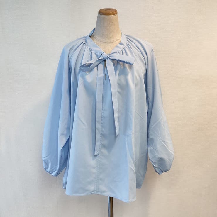 リボンタイボリュームスリーブチュニック丈ブラウス | privatebeach | 詳細画像15