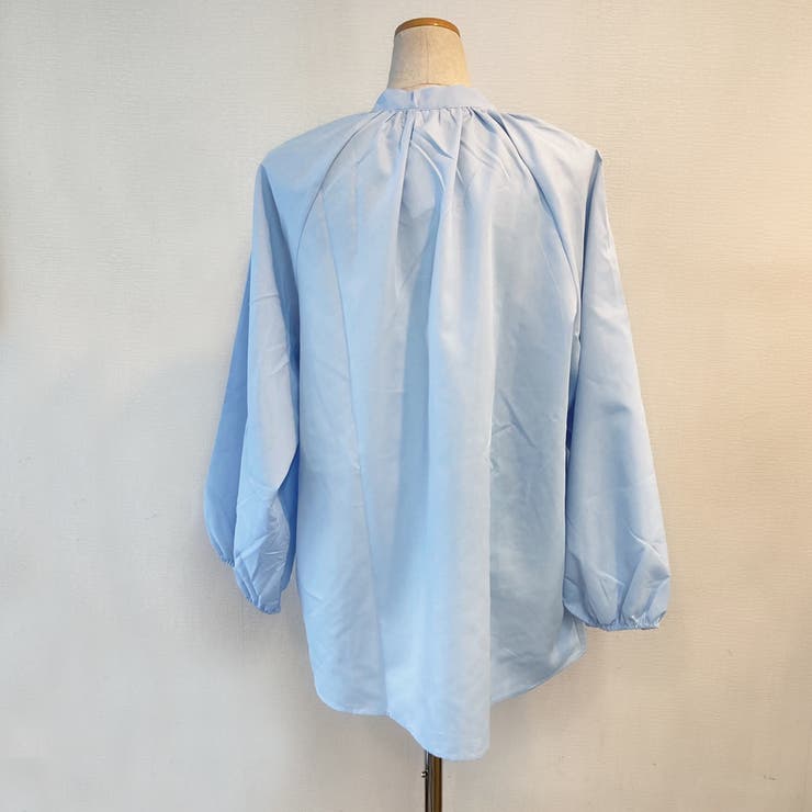 リボンタイボリュームスリーブチュニック丈ブラウス | privatebeach | 詳細画像16