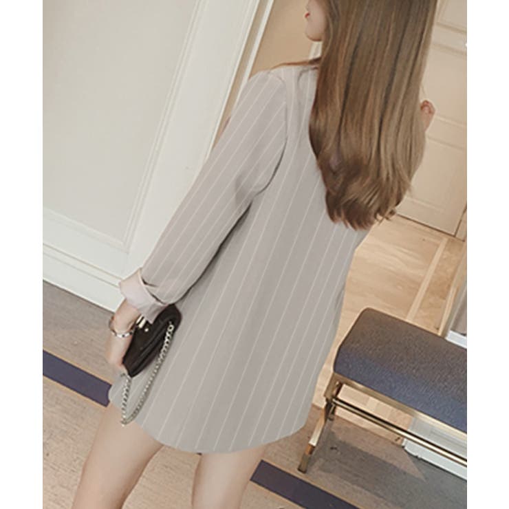 2点セットアップ ストライプ柄テーラードジャケット＆スカパン | privatebeach | 詳細画像9 