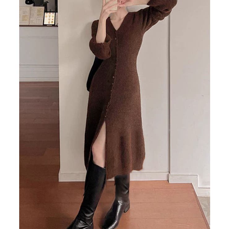 Vネックニットロングワンピース | privatebeach | 詳細画像13 