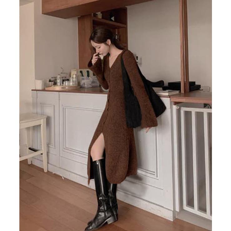 Vネックニットロングワンピース | privatebeach | 詳細画像14 