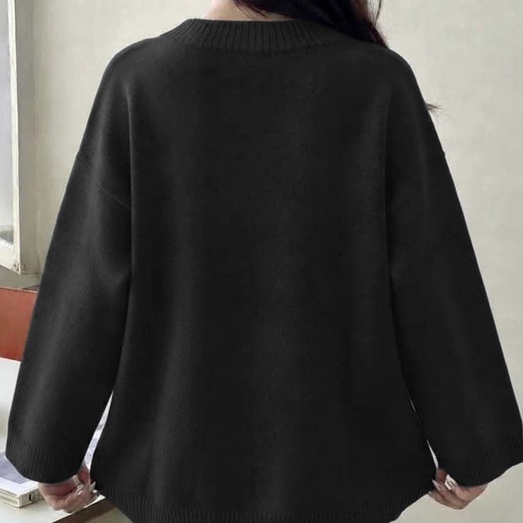 ワイドスリーブVネックルーズニットトップス | privatebeach | 詳細画像15 