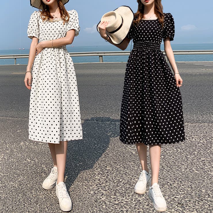 MAISON SPECIAL ワンピース Dot Pattern Tulle One-piece Dress