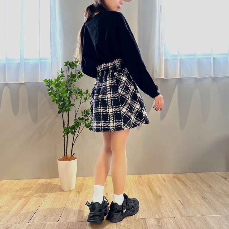 バイヤスチェック柄ミニスカート | privatebeach | 詳細画像13 