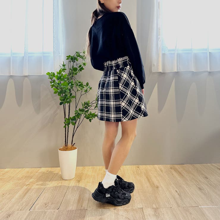 バイヤスチェック柄ミニスカート | privatebeach | 詳細画像14 