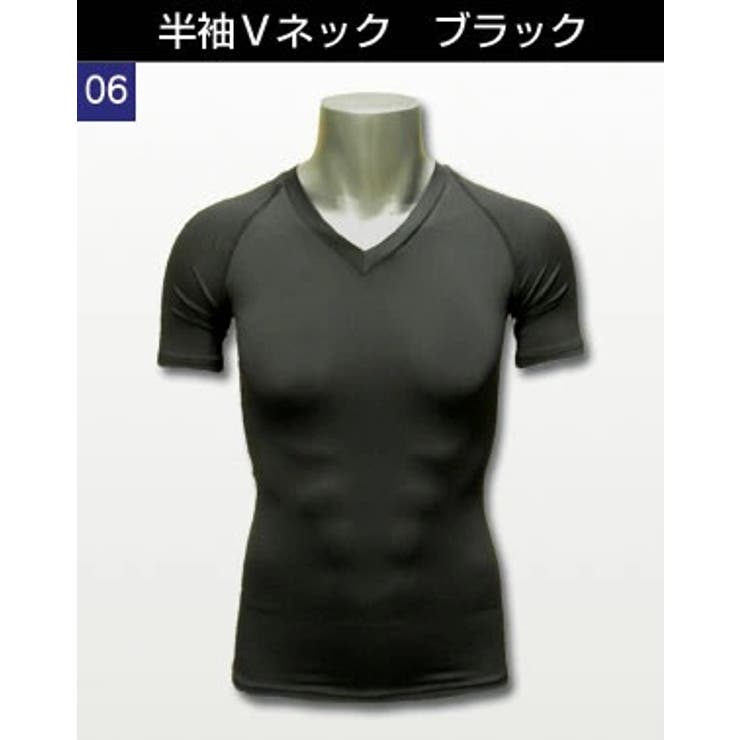 06 半袖Ｖネック（ブラック）
