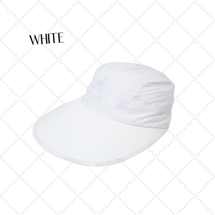 サンバイザー レディース ホワイト キャップ 帽子 - 1