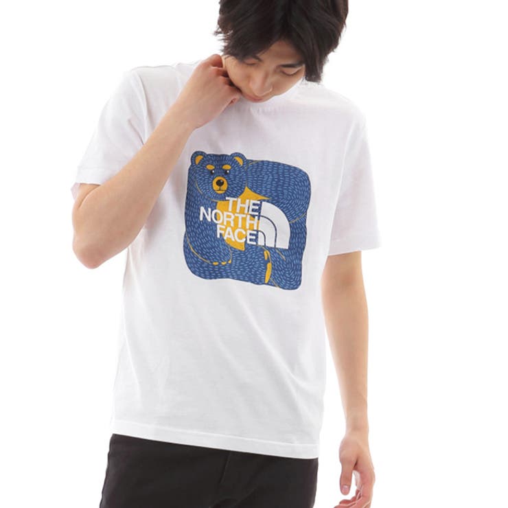 ☆海外限定品!かわいいロゴ THE NORTH FACE ベアイラストTシャツ