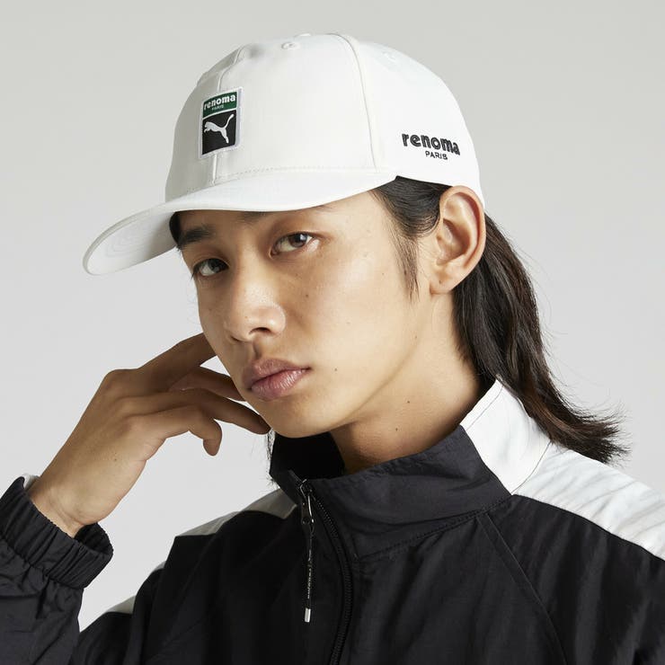 renoma モックネック　レノマパリス　ゴルフ　ロゴ　白　Ｌ MOCK NECK PULLOVER SS（Tシャツ/カットソー）｜renoma GOLF
