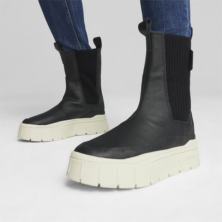【12月スーパーSALE 15％OFF】 ウィメンズ メイズ スタック チェルシー ウィンター ブーツ[品番 靴