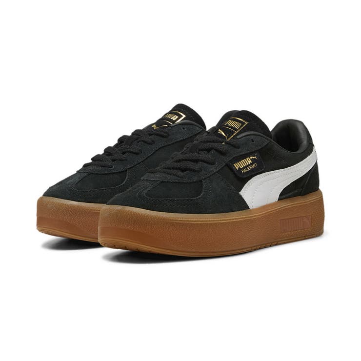 箱あり puma ローファー 24.0 ウィメンズ 黒 ブラック