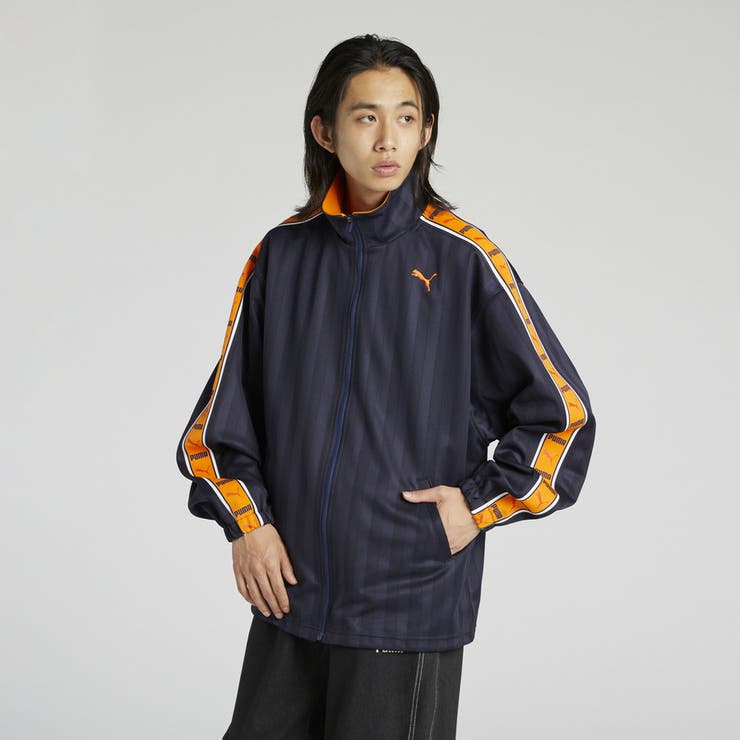 早割シーズン券 メンズ トレーニング ジャケット ニット ストライプ シャドウ レディースウェア