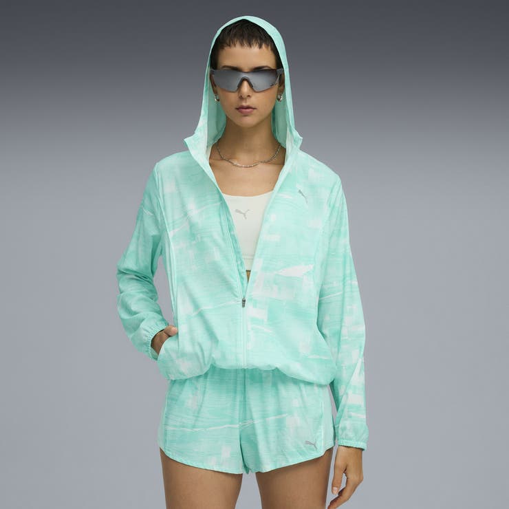 ウィメンズ ランニング ヴェロシティ AOP フーデッド ウーブンジャケット | PUMA | 詳細画像1 