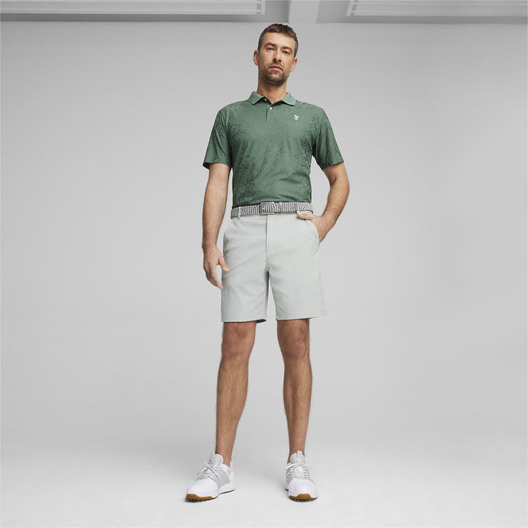 メンズ ゴルフ PUMA x QGC ジャカード ペイズリー 半袖 ポロシャツ