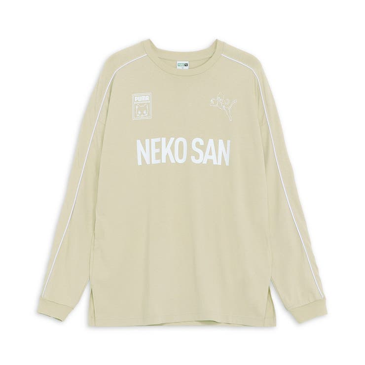 ユニセックス T7 NEKO-san グラフィック 長袖 Tシャツ[品番