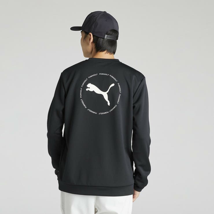 メンズ ゴルフ サークルキャット ダブルニット クルー ネック トップス