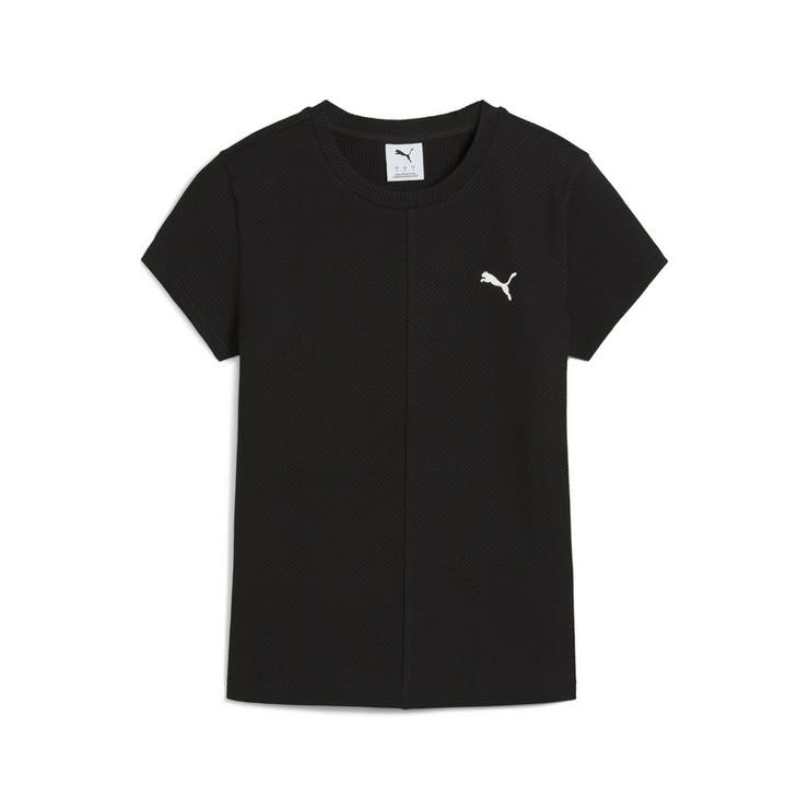 ウィメンズ ワードローブ ESS リブ スリム 半袖 Tシャツ | PUMA | 詳細画像1 