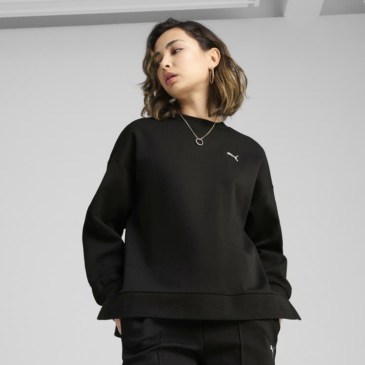 ウィメンズ ワードローブ ESS オーバーサイズ クルースウェット | PUMA | 詳細画像1 