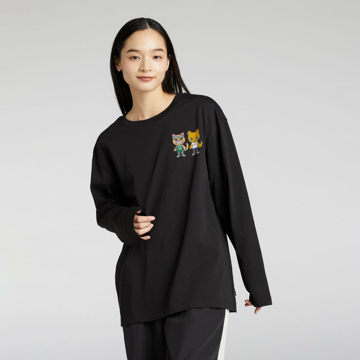 ユニセックス NEKO-san x DYLAN グラフィック 長袖 Tシャツ[品番