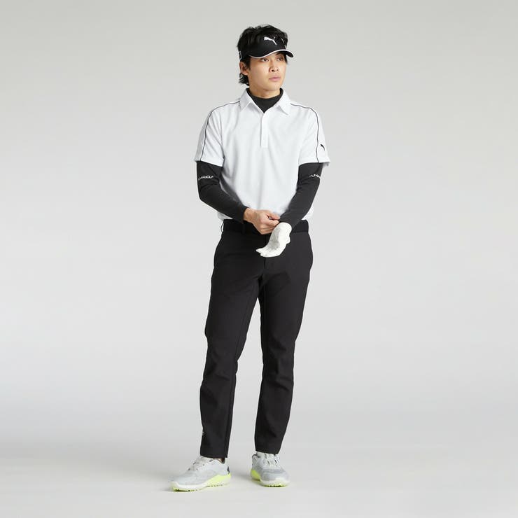 PUMA プーマ ポロシャツ ボタンダウン ゴルフ メンズ L 黒 PUMA プーマ ポロシャツ メンズ 半袖 速乾 夏 ゴルフ 黒 カーキ