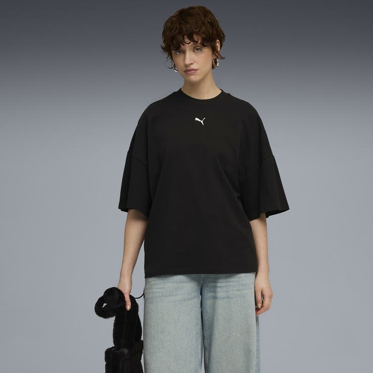 ウィメンズ デア トゥ オーバーサイズド ルーシュド 半袖 Tシャツ | PUMA | 詳細画像1 