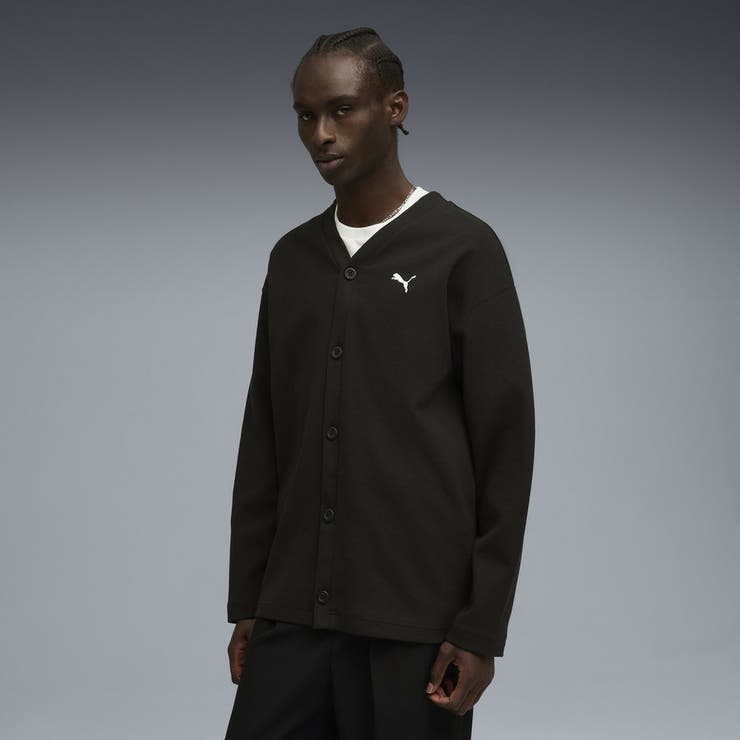 メンズ ワードローブ ESS リラックスド ジャガード カーディガン | PUMA | 詳細画像1 