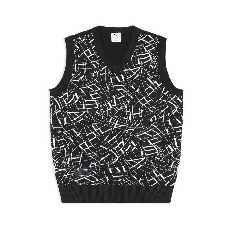 メンズ ゴルフ シャドウキャット ニット ベスト | PUMA | 詳細画像1 