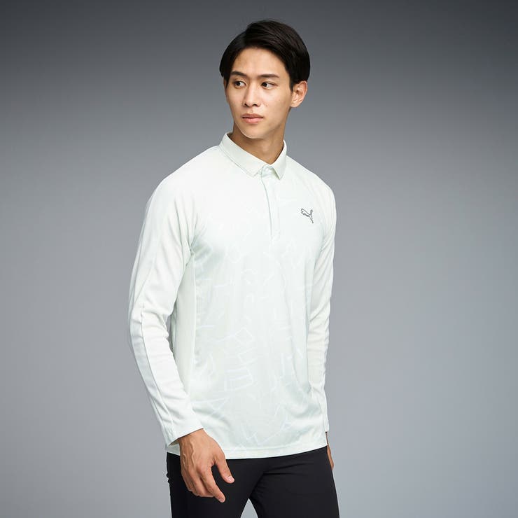 メンズ ゴルフ シャドウキャット グラフィック 長袖 ポロシャツ | PUMA | 詳細画像1 