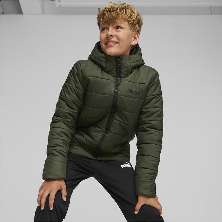 キッズ ESS フーデッド 中綿 ジャケット 116-152cm[品番：PUMW0003120]｜PUMA（プーマ ）のキッズファッション通販｜SHOPLIST（ショップリスト）