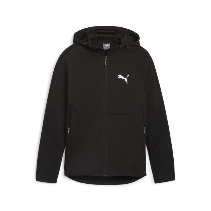 PUMA ジップアップジャケット 黒 PUMA Mens Seasons Softshell Full-Zip Jacket Athletic
