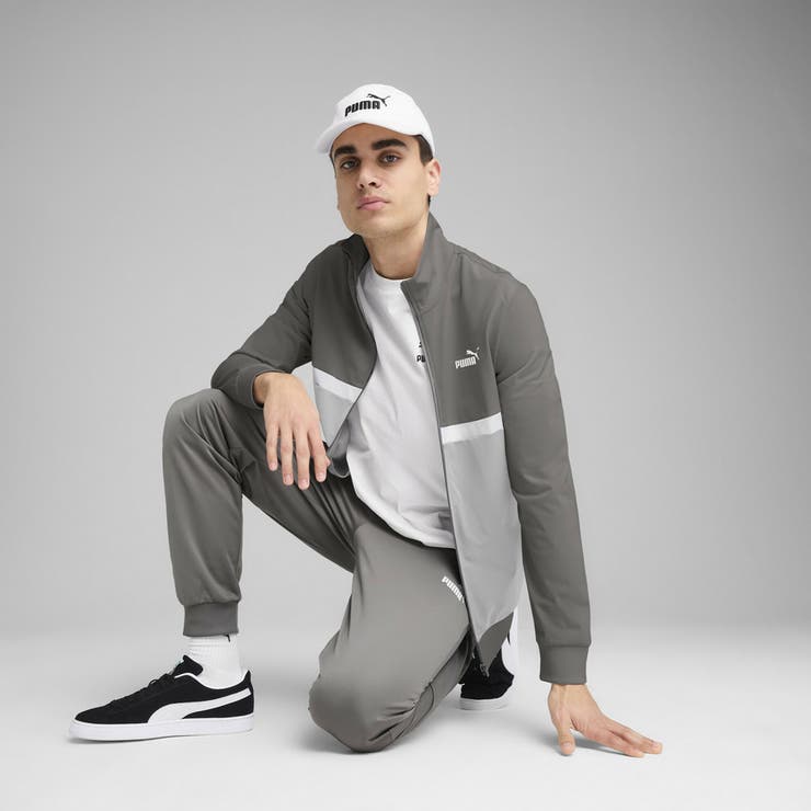 メンズ ポリ カラーブロック スーツ 上下セット | PUMA | 詳細画像1 