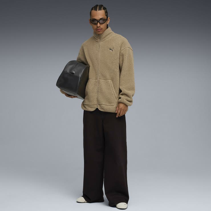メンズ ESS エレベーテッド リラックスド フルジップ シェルパ ジャケット | PUMA | 詳細画像3 