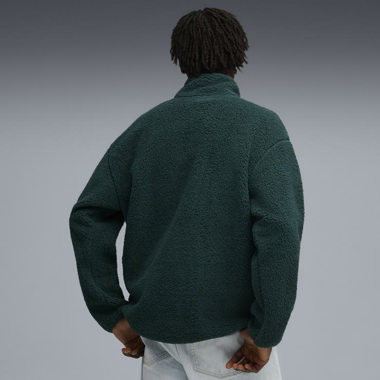 メンズ ESS エレベーテッド リラックスド フルジップ シェルパ ジャケット | PUMA | 詳細画像2 