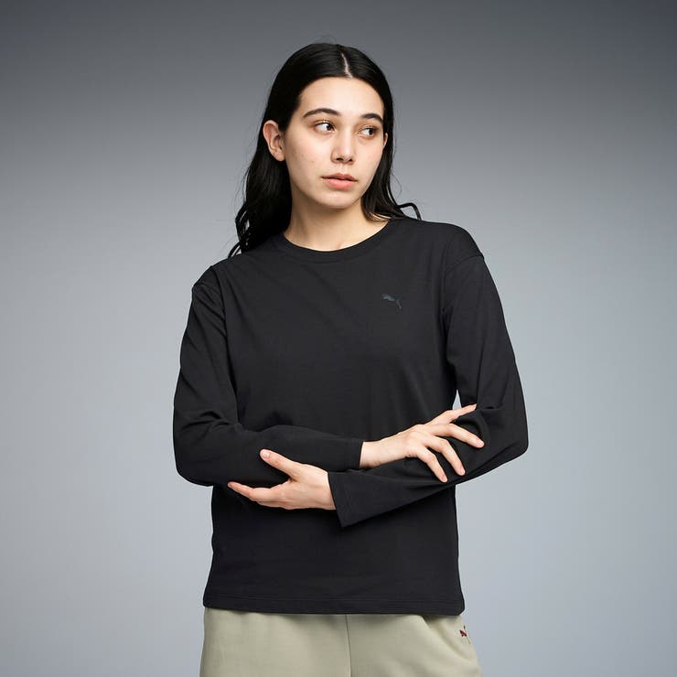 ウィメンズ ESS MX キャットロゴ リラックスド 長袖 Tシャツ | PUMA | 詳細画像1 