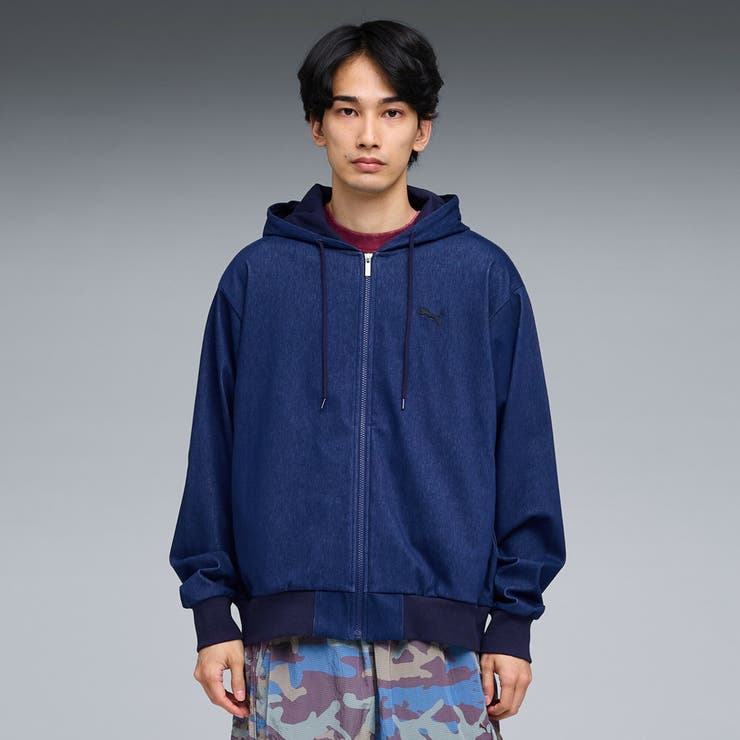 メンズ ESS エレベーテッド デニムライク フーディ | PUMA | 詳細画像1 