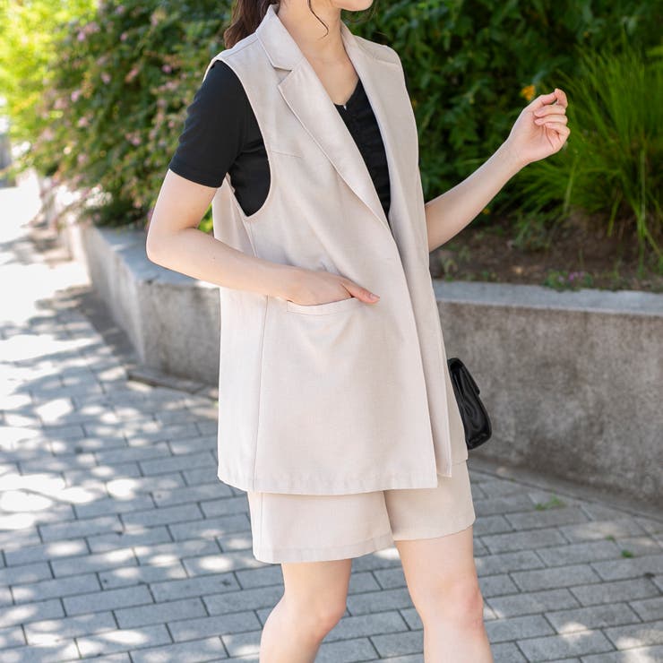 ロングベスト+ショートパンツ SET-UP[品番：PPNW0003301