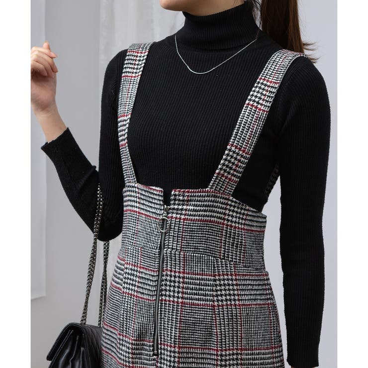 フィジカルドロップ　グレンチェックジャンパースカート グレンチェック ZIP-UP ジャンパースカート[品番：PPNW0003430