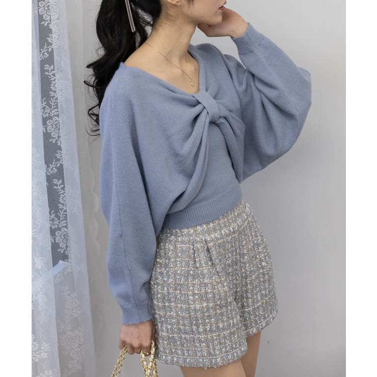 NOMAE リボンキャミボレロアンサンブルニット キャミ&ニットの