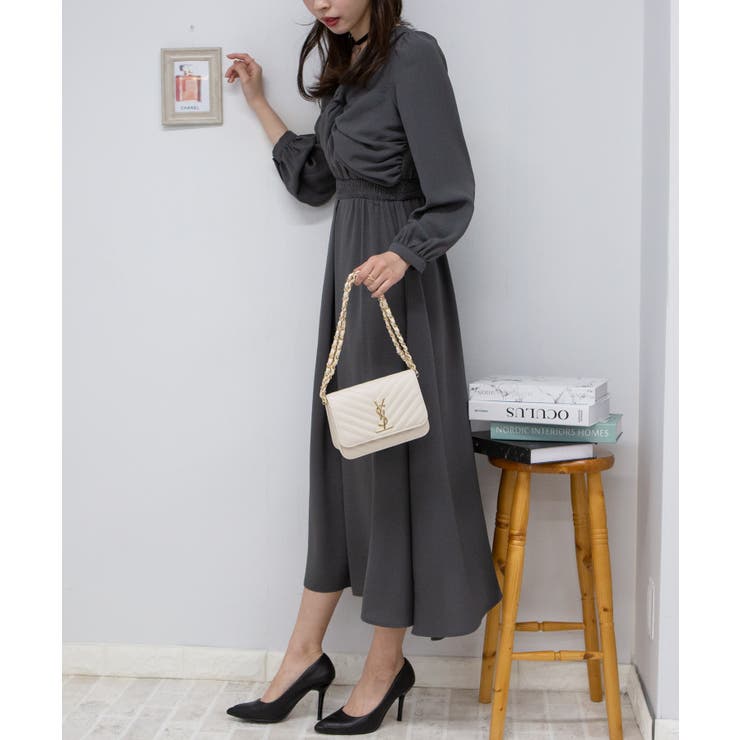 pium クロスリボンティアードワンピース クロスベルトティアードワンピース – pium