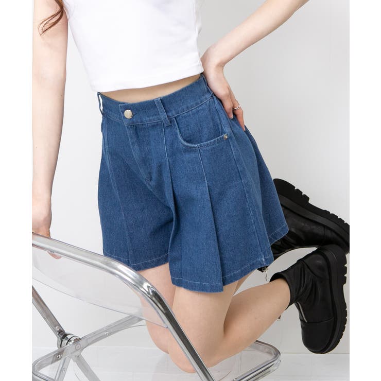 人気海外ブランドアイテム｜ファッション通販 デニムキュロット ショートパンツ[品番：PPNW0004762]｜Pumpkin パンツ