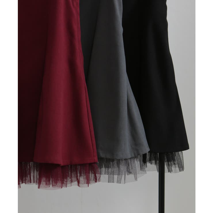 裾チュールレース ベルト付 ミニチュニックワンピース | Pumpkin  Port | 詳細画像29 