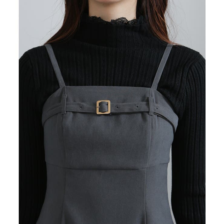 裾チュールレース ベルト付 ミニチュニックワンピース | Pumpkin  Port | 詳細画像30 