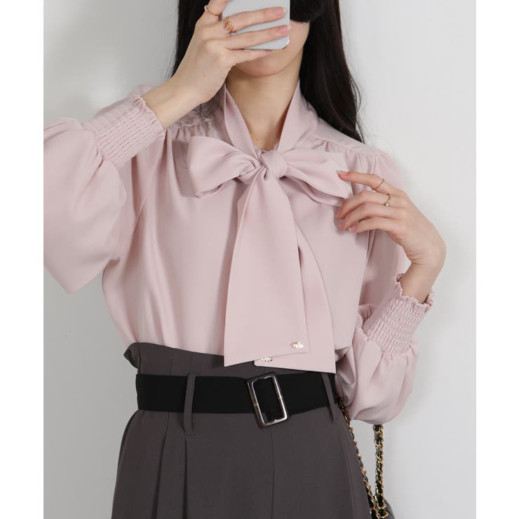 ゴールドプレート ボウタイリボン ブラウス | Pumpkin  Port | 詳細画像21 