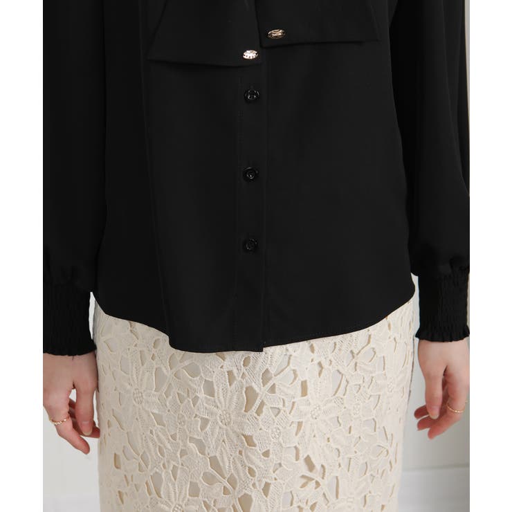 ゴールドプレート ボウタイリボン ブラウス | Pumpkin  Port | 詳細画像28 