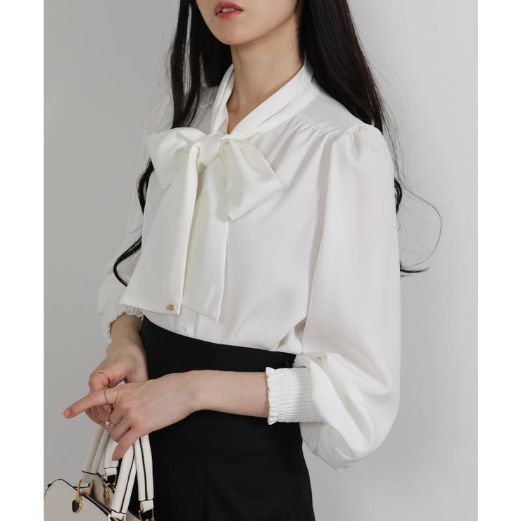 ゴールドプレート ボウタイリボン ブラウス | Pumpkin  Port | 詳細画像5 