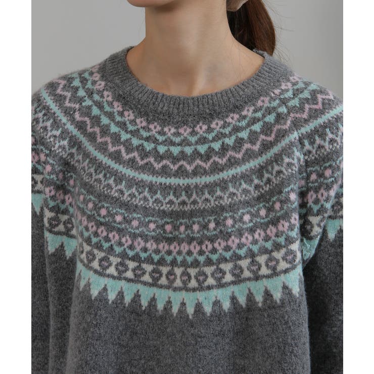 カラフルカラー ノルディック柄 ニット | Pumpkin  Port | 詳細画像17 