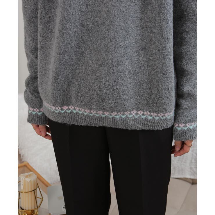 カラフルカラー ノルディック柄 ニット | Pumpkin  Port | 詳細画像19 